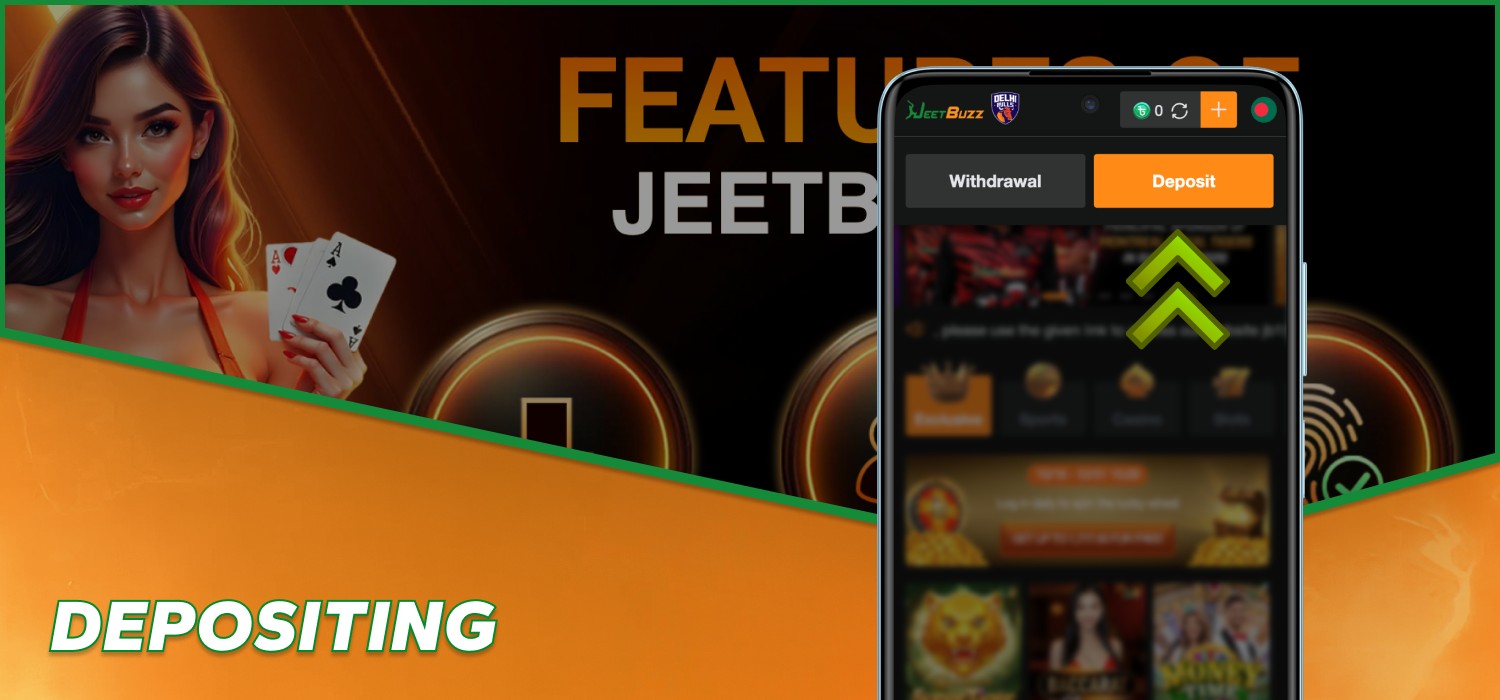making a deposit to casino account